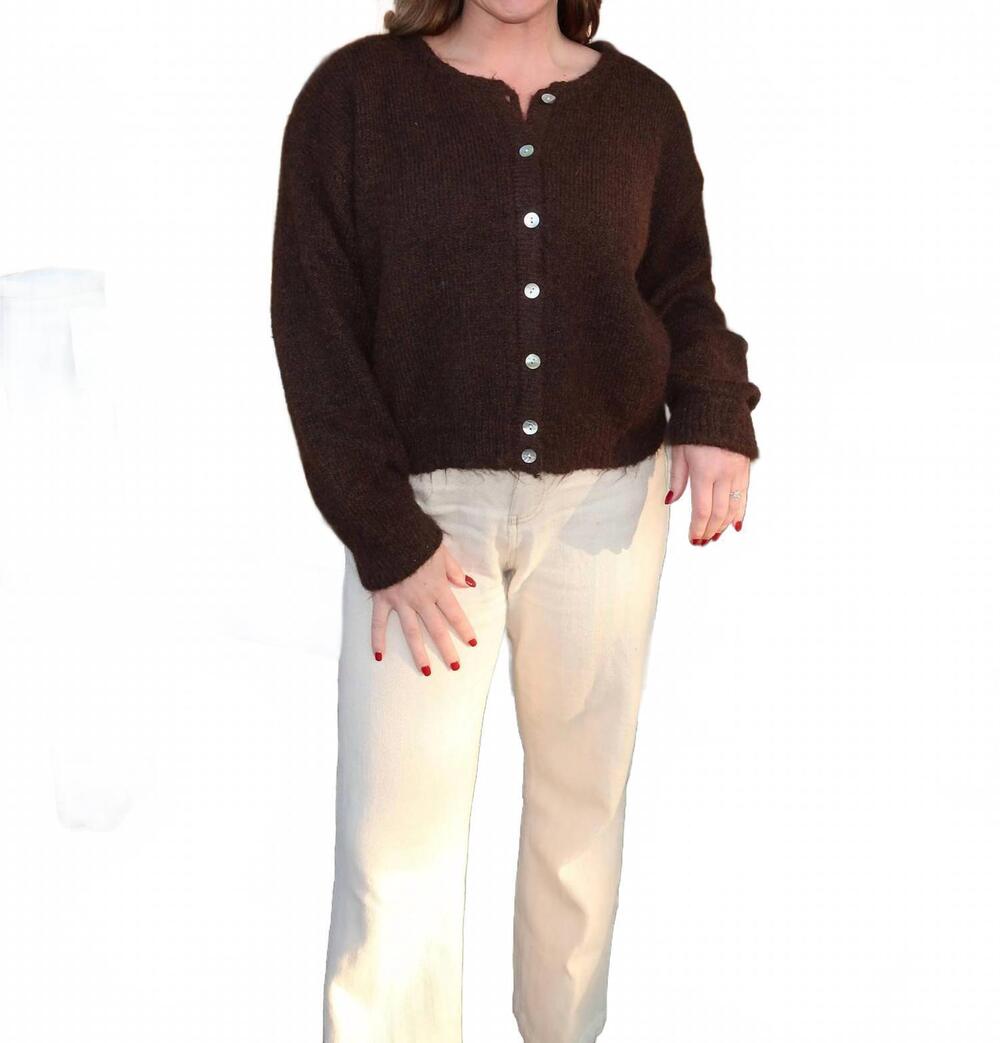 NEW BY TOGETHER cocoa cardigan in chocolate brown